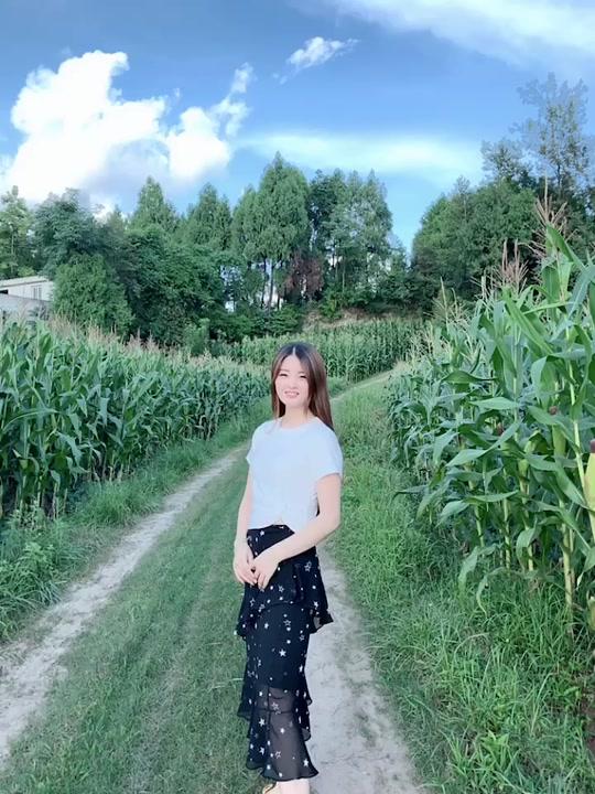 还是我们农村的女孩子朴实,玉米快熟了,有没有人来掰?